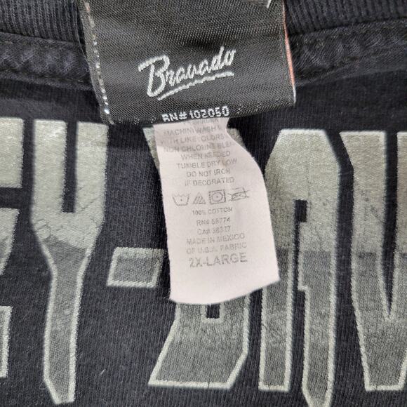 Harley Davidson Myrtle Beach 3D Skull T-shirt Mens XXL Black Bravado Tag 2016 - Picture 2 of 15
